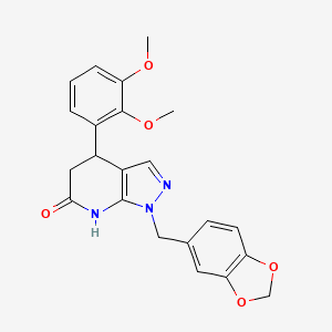 1-(1,3-benzodioxol-5-ylmethyl)-4-(2,3-dimethoxyphenyl)-1,4,5,7-tetrahydro-6H-pyrazolo[3,4-b]pyridin-6-one