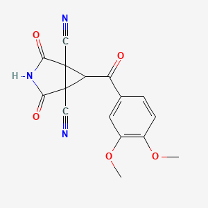 6-[(3,4-Dimethoxyphenyl)carbonyl]-2,4-dioxo-3-azabicyclo[3.1.0]hexane-1,5-dicarbonitrile