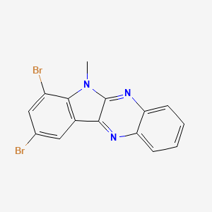 molecular formula C15H9Br2N3 B11470622 7,9-dibromo-6-methyl-6H-indolo[2,3-b]quinoxaline 