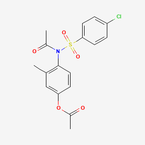 4-{Acetyl[(4-chlorophenyl)sulfonyl]amino}-3-methylphenyl acetate