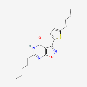 3-(5-Butylthiophen-2-yl)-6-pentyl-5H-[1,2]oxazolo[5,4-d]pyrimidin-4-one