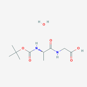 molecular formula C10H20N2O6 B114707 tert-Butyloxycarbonyl-alanyl-glycine CAS No. 148750-86-1