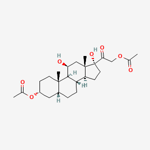 molecular formula C₂₅H₃₈O₇ B1147070 3β-四氢皮质醇 3,21-二乙酸酯 CAS No. 6820-57-1