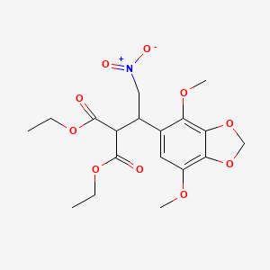 Diethyl [1-(4,7-dimethoxy-1,3-benzodioxol-5-yl)-2-nitroethyl]propanedioate