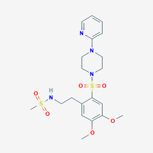 N-[2-(4,5-dimethoxy-2-{[4-(pyridin-2-yl)piperazin-1-yl]sulfonyl}phenyl)ethyl]methanesulfonamide