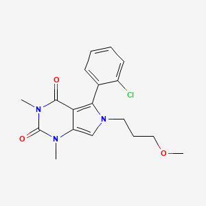 molecular formula C18H20ClN3O3 B11470756 5-(2-chlorophenyl)-6-(3-methoxypropyl)-1,3-dimethyl-1H-pyrrolo[3,4-d]pyrimidine-2,4(3H,6H)-dione 