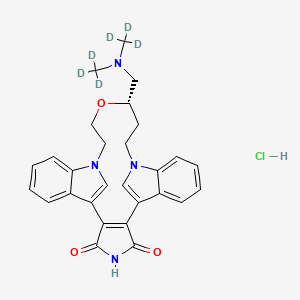 molecular formula C₂₈H₂₃D₆ClN₄O₃ B1147076 Ruboxistaurin-d6 Hydrochloride CAS No. 1794767-04-6