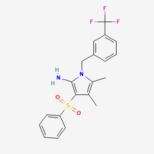 4,5-dimethyl-3-(phenylsulfonyl)-1-[3-(trifluoromethyl)benzyl]-1H-pyrrol-2-amine