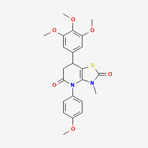 4-(4-methoxyphenyl)-3-methyl-7-(3,4,5-trimethoxyphenyl)-6,7-dihydro[1,3]thiazolo[4,5-b]pyridine-2,5(3H,4H)-dione