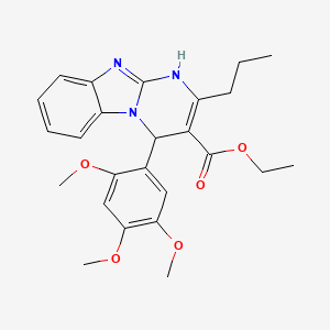 Ethyl 2-propyl-4-(2,4,5-trimethoxyphenyl)-1,4-dihydropyrimido[1,2-a]benzimidazole-3-carboxylate