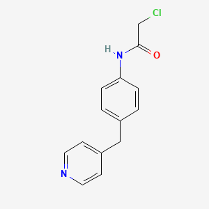 molecular formula C14H13ClN2O B11470824 2-chloro-N-[4-(pyridin-4-ylmethyl)phenyl]acetamide 