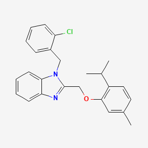 1-(2-chlorobenzyl)-2-{[5-methyl-2-(propan-2-yl)phenoxy]methyl}-1H-benzimidazole