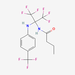 N-(1,1,1,3,3,3-hexafluoro-2-{[4-(trifluoromethyl)phenyl]amino}propan-2-yl)butanamide