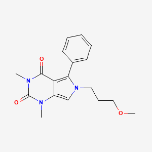 molecular formula C18H21N3O3 B11470874 6-(3-methoxypropyl)-1,3-dimethyl-5-phenyl-1H-pyrrolo[3,4-d]pyrimidine-2,4(3H,6H)-dione 