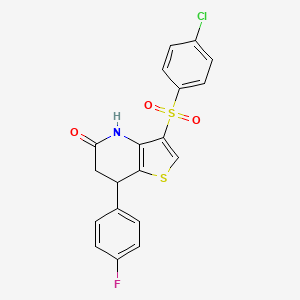 3-[(4-chlorophenyl)sulfonyl]-7-(4-fluorophenyl)-6,7-dihydrothieno[3,2-b]pyridin-5(4H)-one