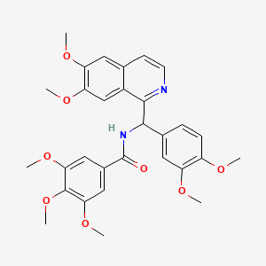 N-[(6,7-dimethoxyisoquinolin-1-yl)(3,4-dimethoxyphenyl)methyl]-3,4,5-trimethoxybenzamide