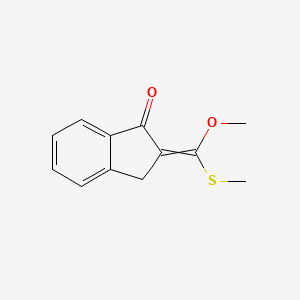 molecular formula C12H12O2S B1147089 2-[Methoxy(methylsulfanyl)methylidene]-2,3-dihydro-1H-inden-1-one CAS No. 147726-43-0