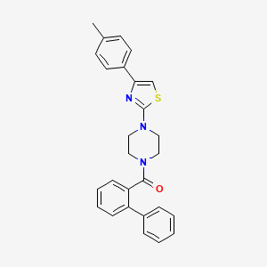 Biphenyl-2-yl{4-[4-(4-methylphenyl)-1,3-thiazol-2-yl]piperazin-1-yl}methanone