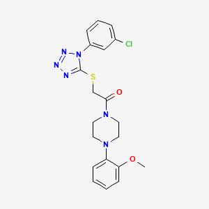 2-{[1-(3-chlorophenyl)-1H-tetrazol-5-yl]sulfanyl}-1-[4-(2-methoxyphenyl)piperazin-1-yl]ethanone