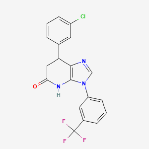 7-(3-chlorophenyl)-3-[3-(trifluoromethyl)phenyl]-3,4,6,7-tetrahydro-5H-imidazo[4,5-b]pyridin-5-one