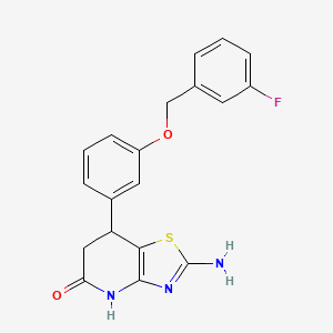 2-amino-7-{3-[(3-fluorobenzyl)oxy]phenyl}-6,7-dihydro[1,3]thiazolo[4,5-b]pyridin-5(4H)-one