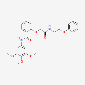 2-{2-oxo-2-[(2-phenoxyethyl)amino]ethoxy}-N-(3,4,5-trimethoxyphenyl)benzamide