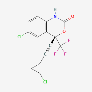 molecular formula C₁₄H₈Cl₂F₃NO₂ B1147096 (4S)-6-Chloro-4-[2-(2-chlorocyclopropyl)ethynyl]-4-(trifluoromethyl)-1H-3,1-benzoxazin-2-one CAS No. 1322625-98-8