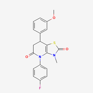 4-(4-fluorophenyl)-7-(3-methoxyphenyl)-3-methyl-6,7-dihydro[1,3]thiazolo[4,5-b]pyridine-2,5(3H,4H)-dione