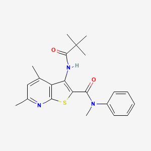 3-[(2,2-dimethylpropanoyl)amino]-N,4,6-trimethyl-N-phenylthieno[2,3-b]pyridine-2-carboxamide