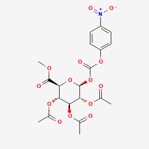 molecular formula C₂₀H₂₁NO₁₄ B1147098 甲基 (2S,3S,4S,5R,6S)-3,4,5-三乙酰氧基-6-(4-硝基苯氧基)羰基氧杂环己烷-2-甲酸酯 CAS No. 228412-71-3