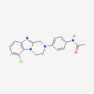 N-[4-(6-chloro-3,4-dihydropyrazino[1,2-a]benzimidazol-2(1H)-yl)phenyl]acetamide