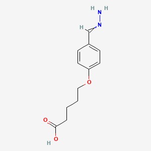 molecular formula C₁₂H₁₆N₂O₃ B1147099 5-(4-Methanehydrazonoylphenoxy)pentanoic acid CAS No. 144602-61-9
