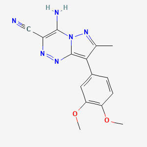 8-(3,4-Dimethoxyphenyl)-4-imino-7-methyl-1,4-dihydropyrazolo[5,1-c][1,2,4]triazine-3-carbonitrile