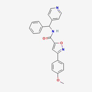 molecular formula C23H19N3O3 B11471020 3-(4-methoxyphenyl)-N-[phenyl(pyridin-4-yl)methyl]-1,2-oxazole-5-carboxamide 