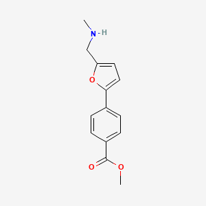 molecular formula C14H15NO3 B11471022 Methyl 4-{5-[(methylamino)methyl]furan-2-yl}benzoate 