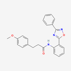 molecular formula C24H21N3O3 B11471060 3-(4-methoxyphenyl)-N-[2-(3-phenyl-1,2,4-oxadiazol-5-yl)phenyl]propanamide 