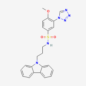 N-[3-(9H-carbazol-9-yl)propyl]-4-methoxy-3-(1H-tetrazol-1-yl)benzenesulfonamide