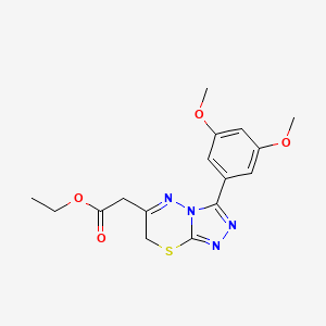 ethyl 2-[3-(3,5-dimethoxyphenyl)-7H-[1,2,4]triazolo[3,4-b][1,3,4]thiadiazin-6-yl]acetate