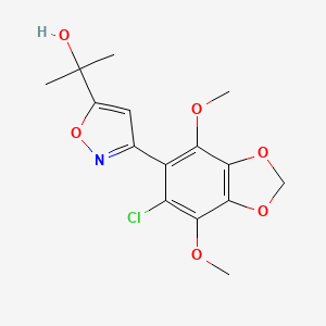 2-[3-(6-Chloro-4,7-dimethoxy-1,3-benzodioxol-5-yl)-5-isoxazolyl]-2-propanol