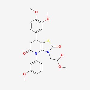 methyl [7-(3,4-dimethoxyphenyl)-4-(3-methoxyphenyl)-2,5-dioxo-4,5,6,7-tetrahydro[1,3]thiazolo[4,5-b]pyridin-3(2H)-yl]acetate