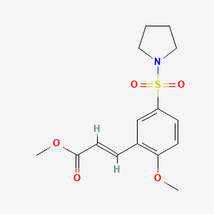 methyl (2E)-3-[2-methoxy-5-(pyrrolidin-1-ylsulfonyl)phenyl]prop-2-enoate