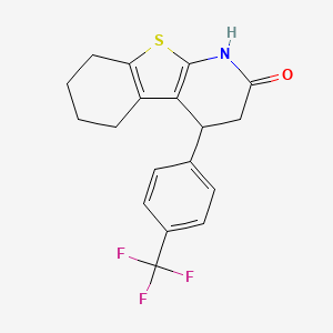 4-[4-(trifluoromethyl)phenyl]-3,4,5,6,7,8-hexahydro[1]benzothieno[2,3-b]pyridin-2(1H)-one