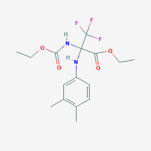 Propanoic acid, 2-[(3,4-dimethylphenyl)amino]-2-[(ethoxycarbonyl)amino]-3,3,3-trifluoro-, ethyl ester