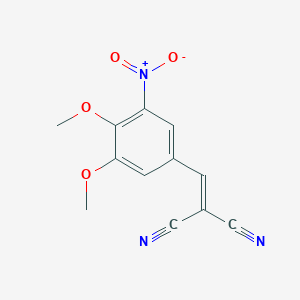 molecular formula C12H9N3O4 B11471236 (3,4-Dimethoxy-5-nitrobenzylidene)propanedinitrile 