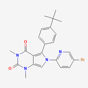 molecular formula C23H23BrN4O2 B11471237 6-(5-bromopyridin-2-yl)-5-(4-tert-butylphenyl)-1,3-dimethyl-1H-pyrrolo[3,4-d]pyrimidine-2,4(3H,6H)-dione 