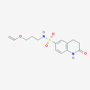 molecular formula C14H18N2O4S B11471238 N-[3-(ethenyloxy)propyl]-2-oxo-1,2,3,4-tetrahydroquinoline-6-sulfonamide 