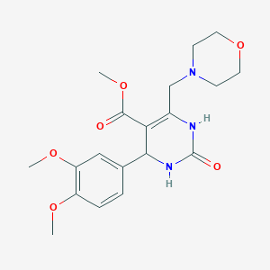 molecular formula C19H25N3O6 B11471251 Methyl 4-(3,4-dimethoxyphenyl)-6-(morpholin-4-ylmethyl)-2-oxo-1,2,3,4-tetrahydropyrimidine-5-carboxylate 