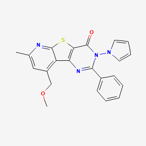 13-(methoxymethyl)-11-methyl-4-phenyl-5-pyrrol-1-yl-8-thia-3,5,10-triazatricyclo[7.4.0.02,7]trideca-1(13),2(7),3,9,11-pentaen-6-one