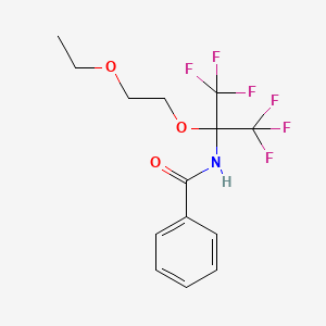 molecular formula C14H15F6NO3 B11471341 N-[2-(2-ethoxyethoxy)-1,1,1,3,3,3-hexafluoropropan-2-yl]benzamide 