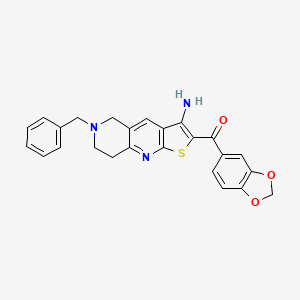 (3-Amino-6-benzyl-5,6,7,8-tetrahydrothieno[2,3-b][1,6]naphthyridin-2-yl)(1,3-benzodioxol-5-yl)methanone